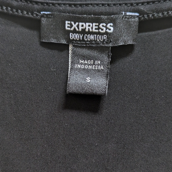 Express Body Contour High Compression High Neck Bodysuit Black Thong Bodysuit - Picture 5 of 8